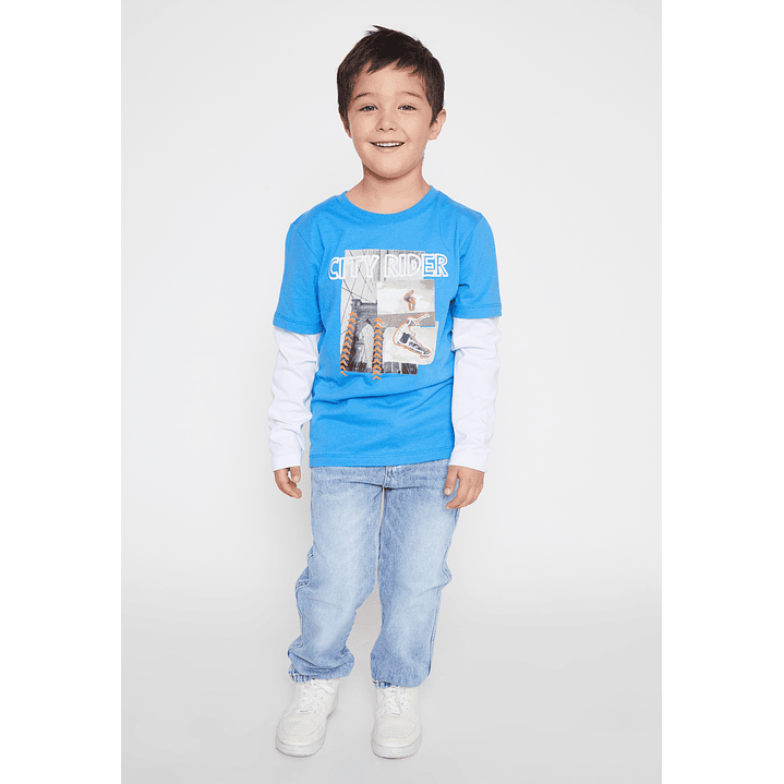 Polera Street Niño Azul Familyshop 3
