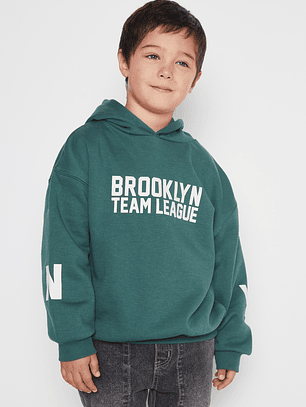 Polerón Brooklyn Team Niño Verde Familyshop