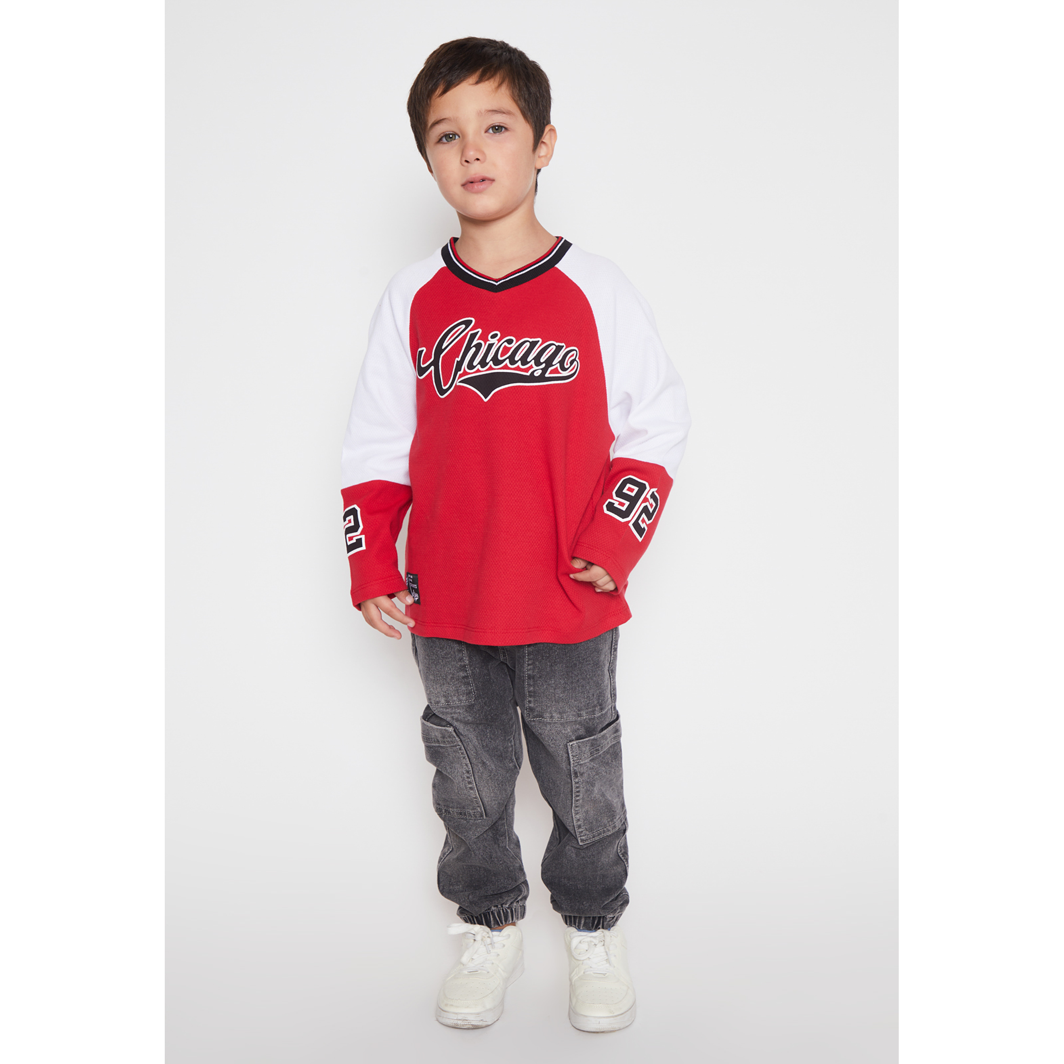 Polera Deportiva Niño Rojo Familyshop 3