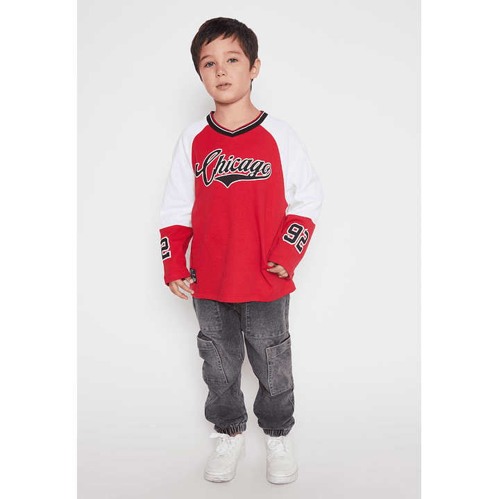 Polera Deportiva Niño Rojo Familyshop 3