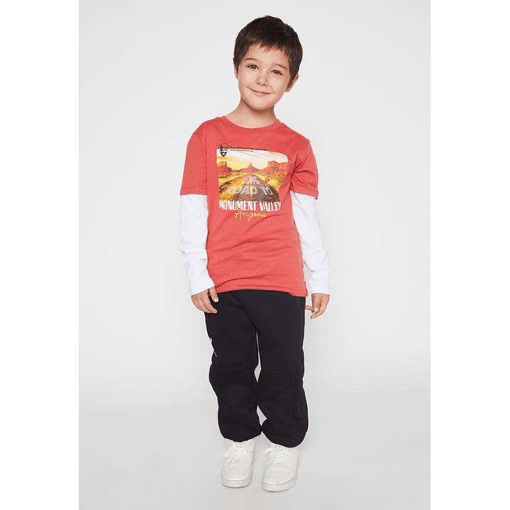 Pantalón Buzo Boston Niño Negro Familyshop 3