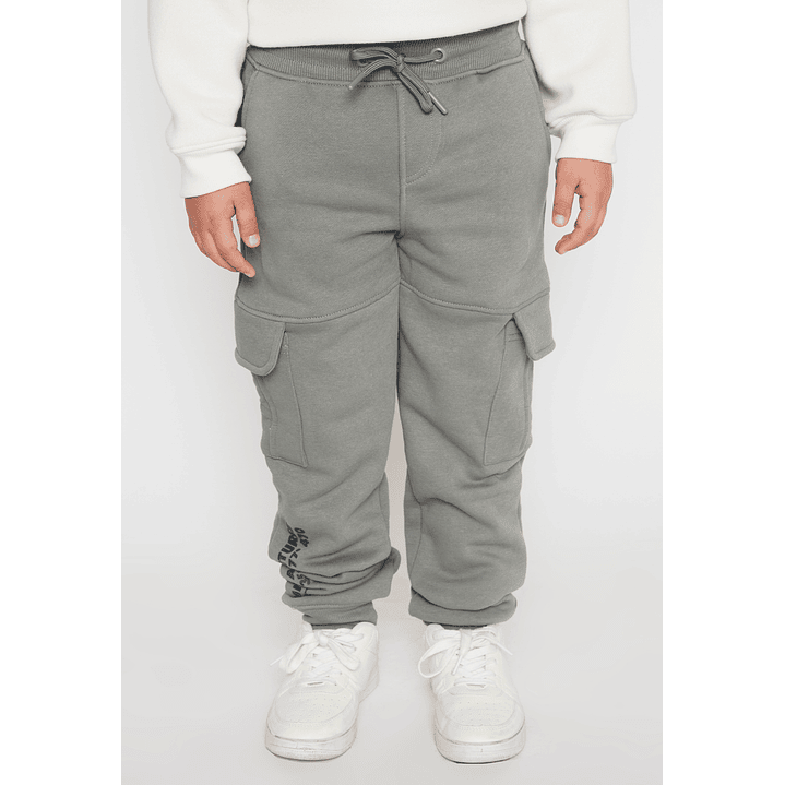Pantalón Buzo Cargo Tono Niño Verde Familyshop 1