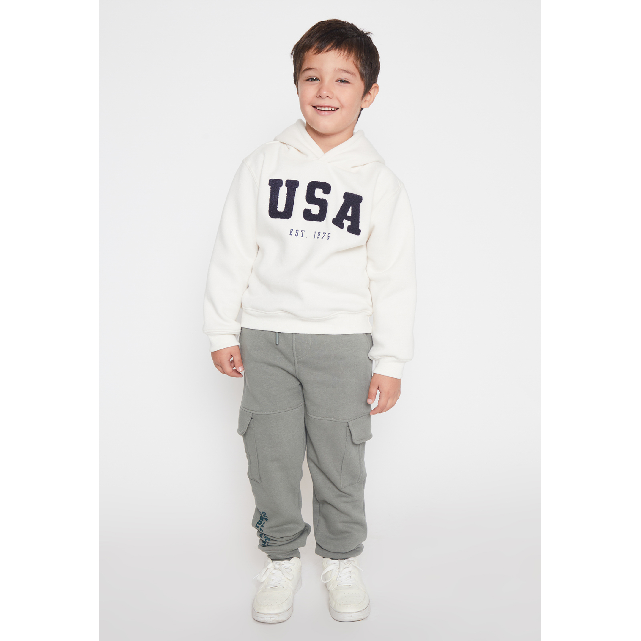 Pantalón Buzo Cargo Tono Niño Verde Familyshop 3