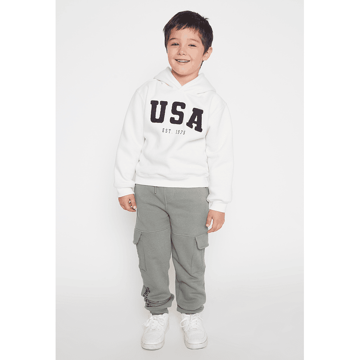 Pantalón Buzo Cargo Tono Niño Verde Familyshop 3