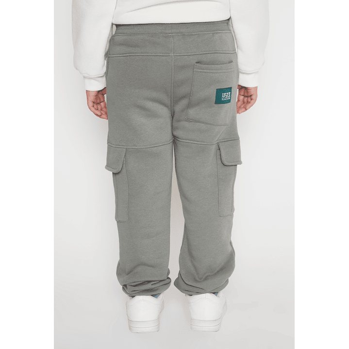 Pantalón Buzo Cargo Tono Niño Verde Familyshop 2
