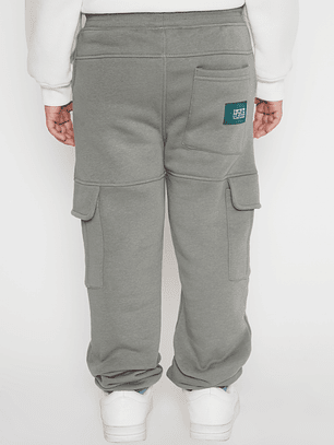 Pantalón Buzo Cargo Tono Niño Verde Familyshop