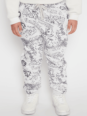 Pantalón Buzo Graffiti Niño Gris Familyshop