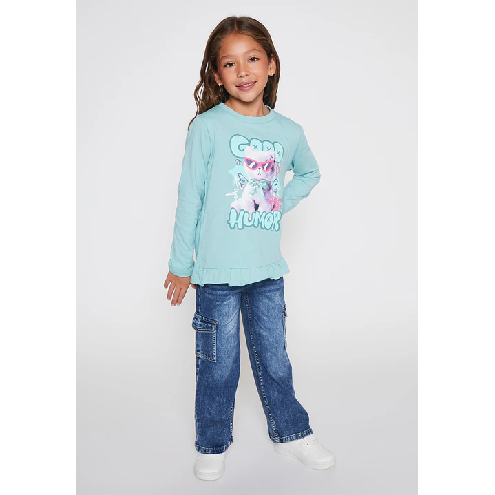 Jeans Flare Basta Niña Azul Familyshop 3