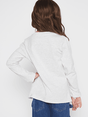 Polera Animalitos Niña Gris Familyshop