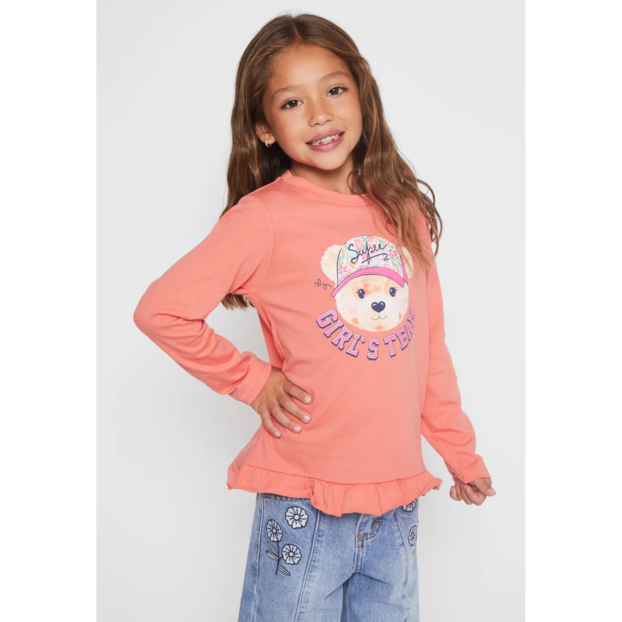 Polera Animalitos Niña Coral Familyshop 1