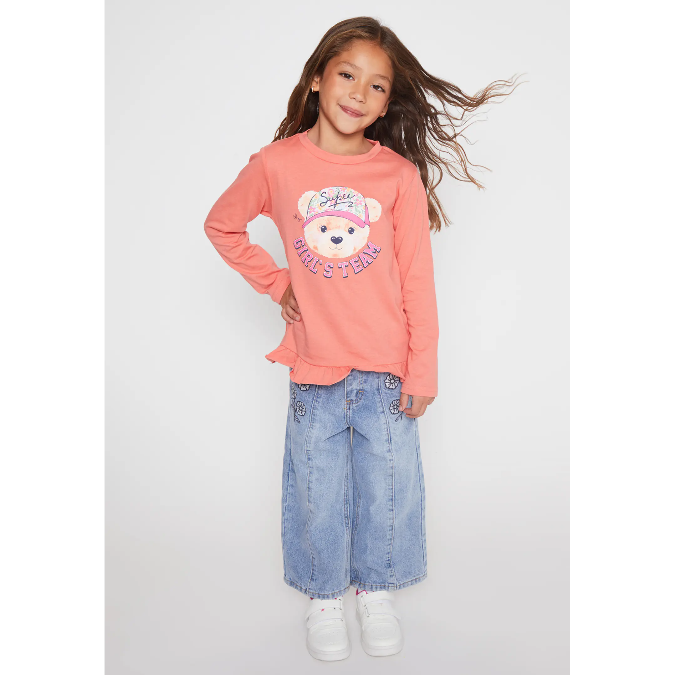 Polera Animalitos Niña Coral Familyshop 3