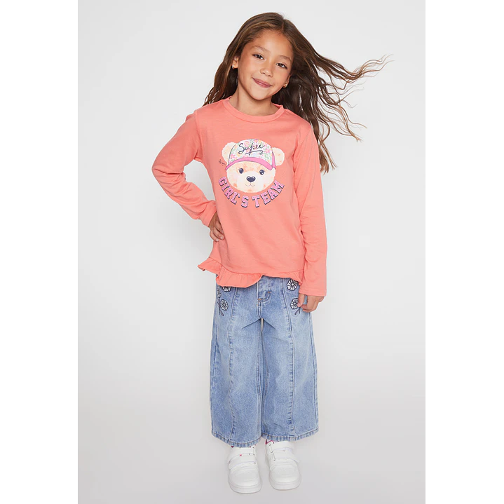 Polera Animalitos Niña Coral Familyshop 3