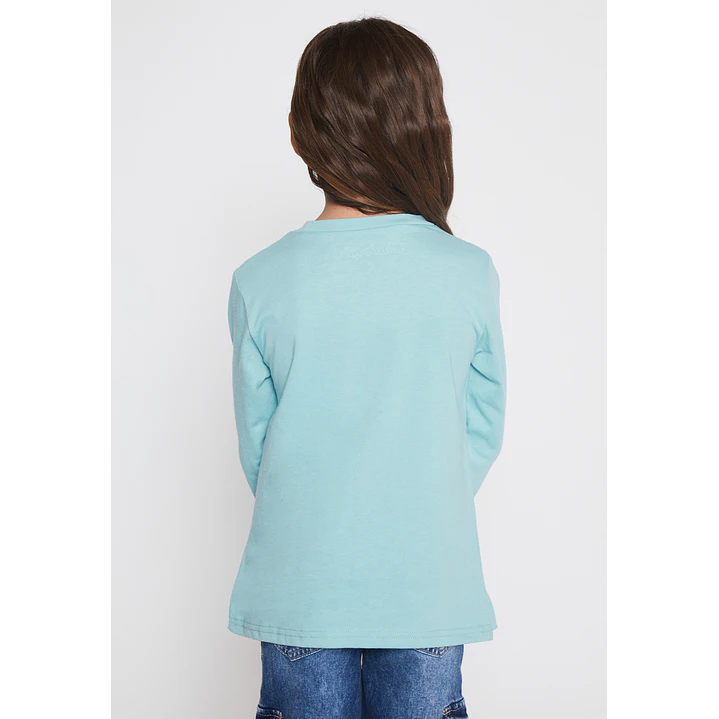 Polera Animalitos Niña Turquesa Familyshop 2