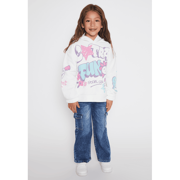 Polerón Graffiti Niña Crudo Familyshop 3