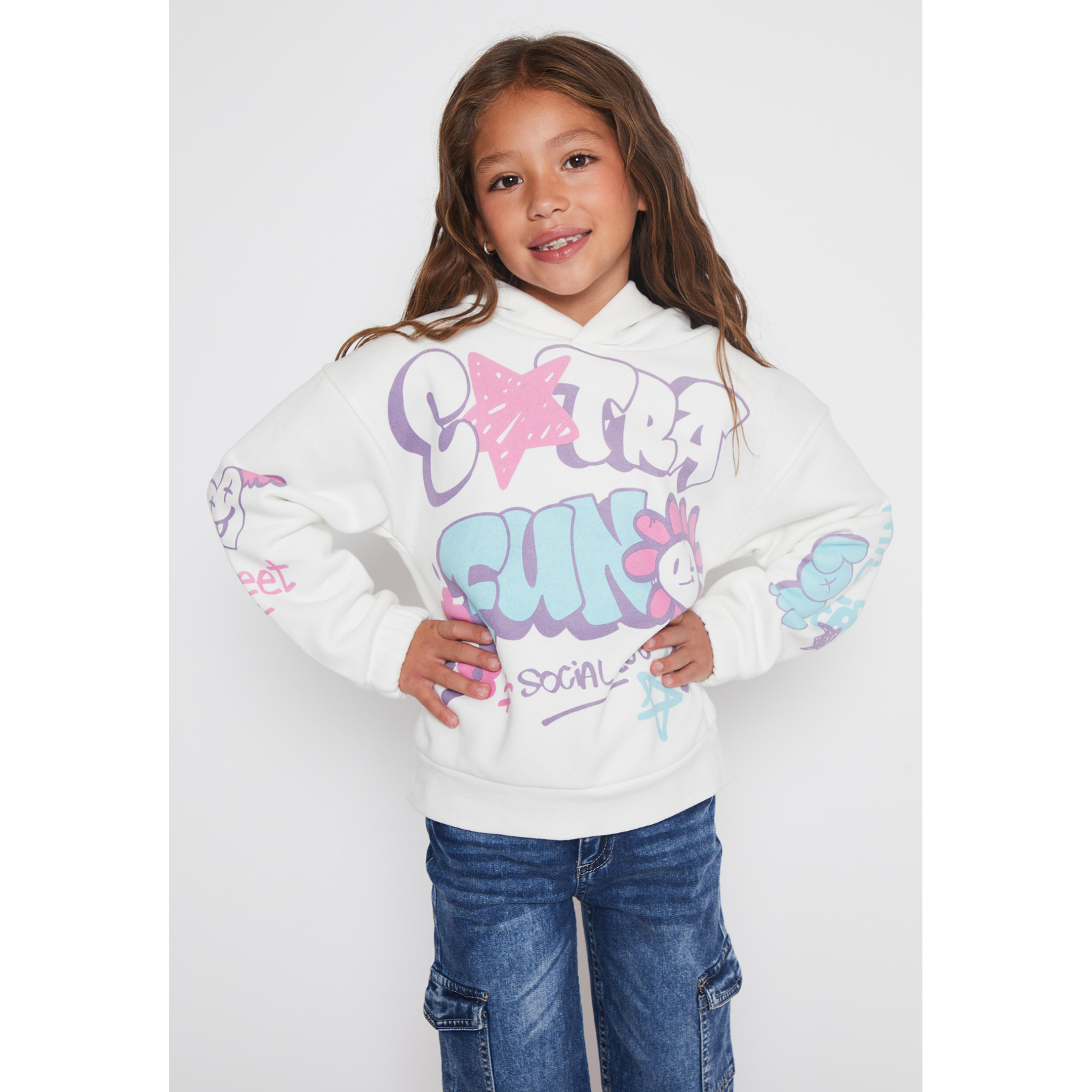 Polerón Graffiti Niña Crudo Familyshop 1