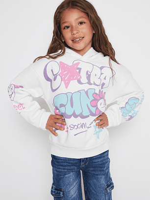 Polerón Graffiti Niña Crudo Familyshop