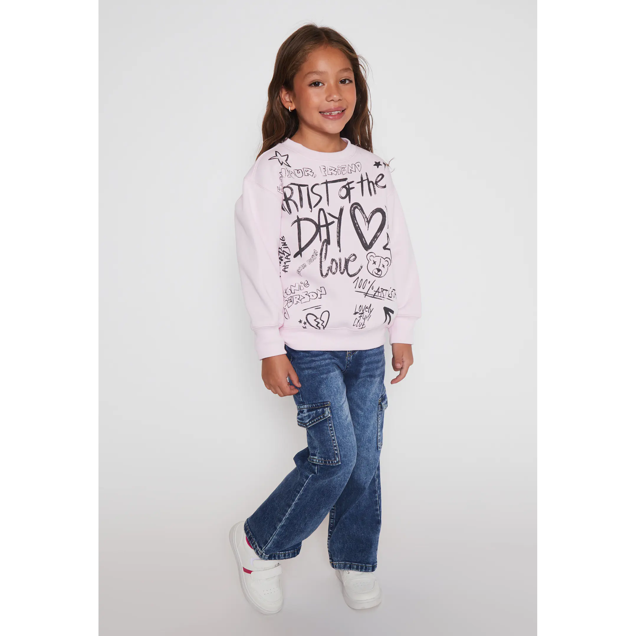 Polerón Graffiti Niña Lila Familyshop 3