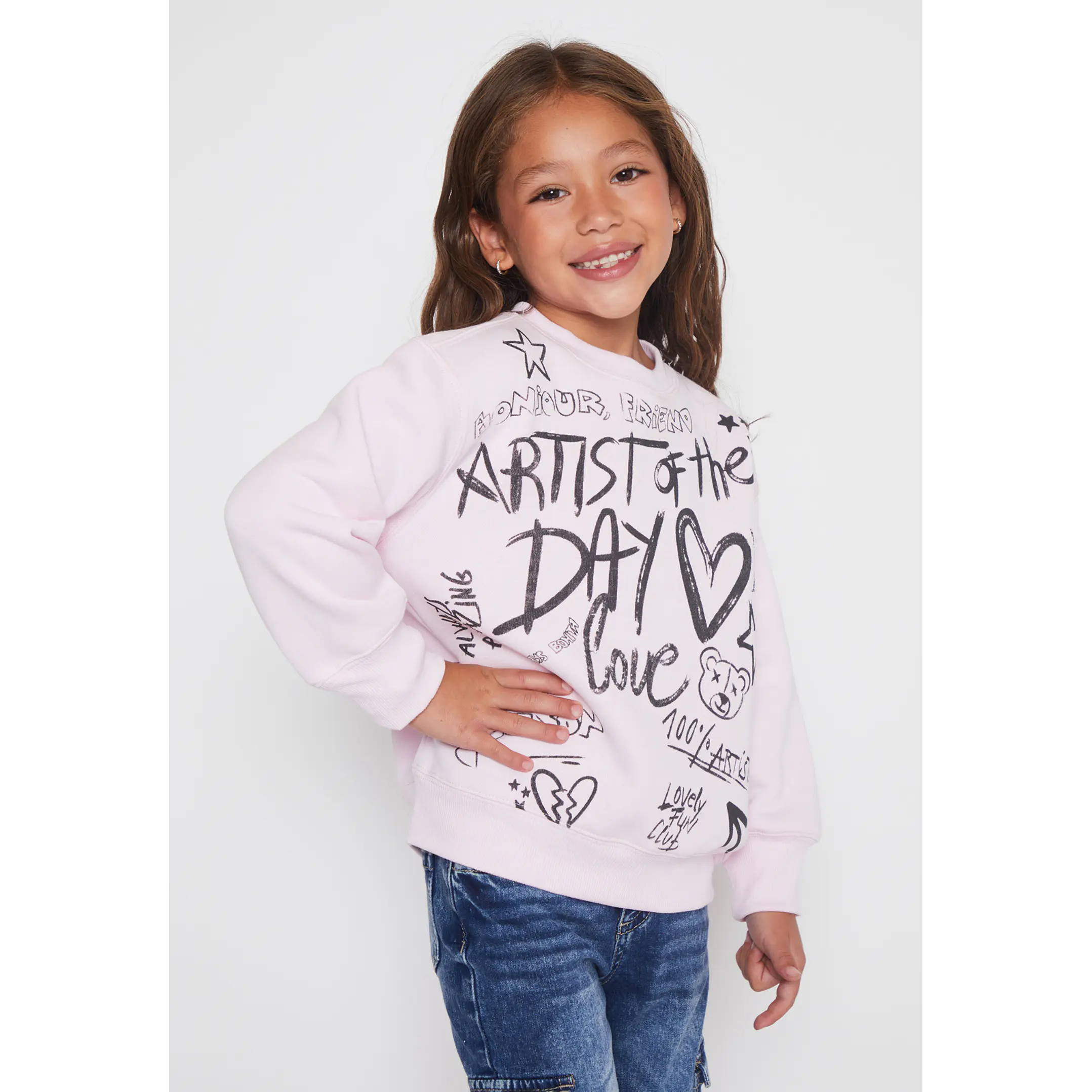 Polerón Graffiti Niña Lila Familyshop 1