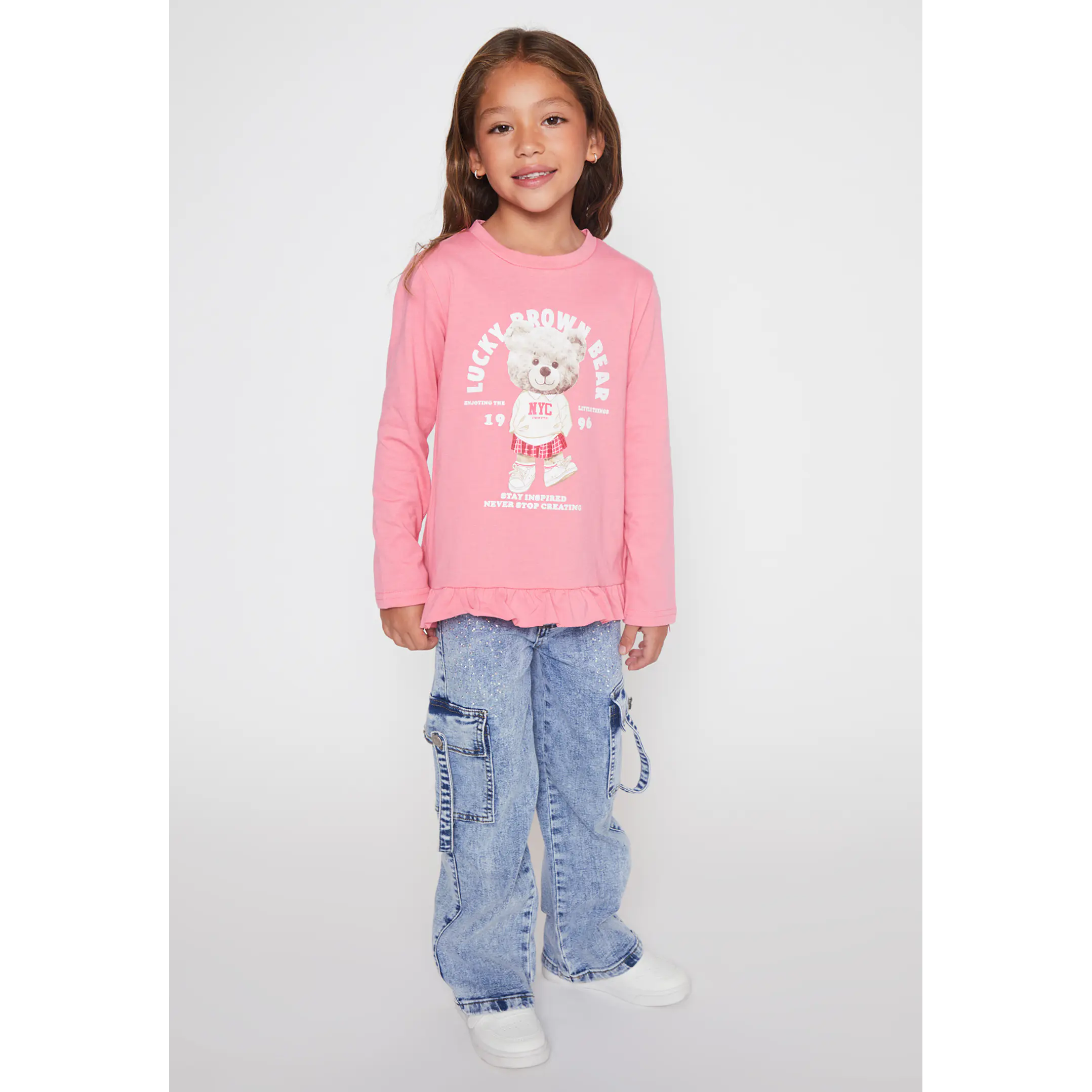 Jeans Cargo Niña Azul Familyshop 3