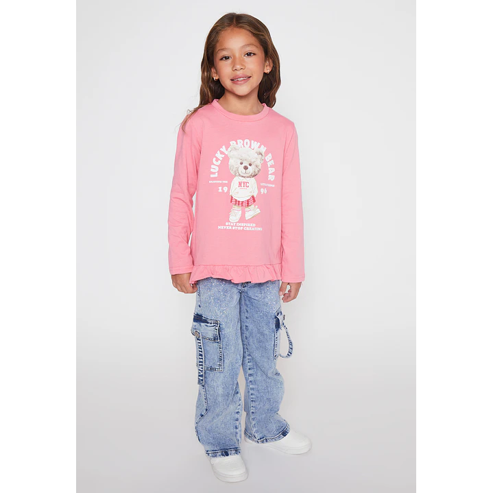 Jeans Cargo Niña Azul Familyshop 3