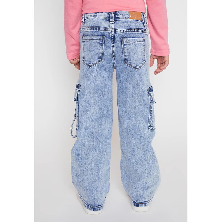 Jeans Cargo Niña Azul Familyshop 2