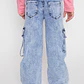 Jeans Cargo Niña Azul Familyshop - Miniatura 2