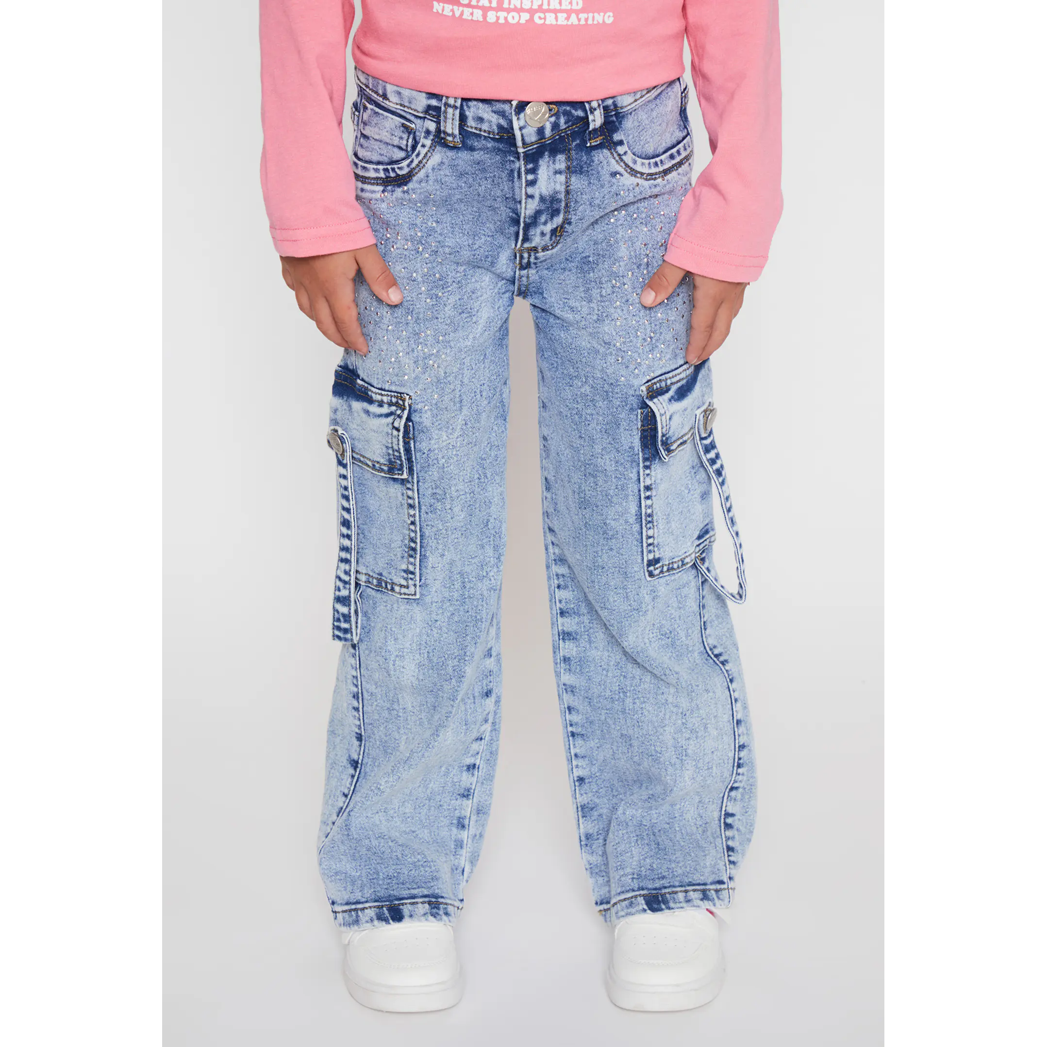 Jeans Cargo Niña Azul Familyshop 1