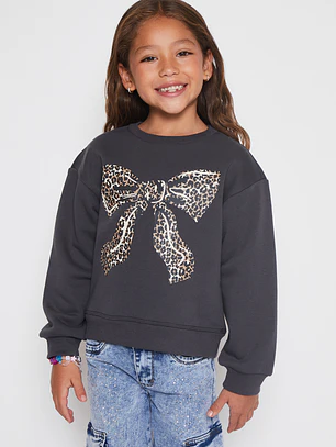 Polerón Leopardo Niña Acero Familyshop