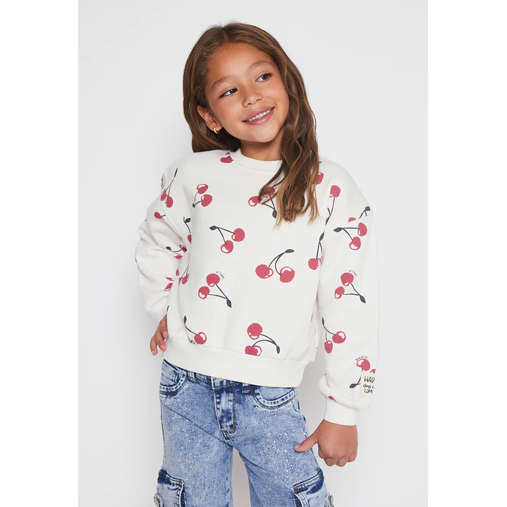 Polerón Cherry Niña Crudo Familyshop 1