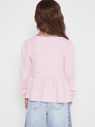 Polera Coquette Niña Lila Familyshop