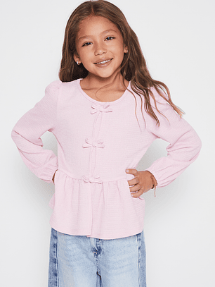 Polera Coquette Niña Lila Familyshop