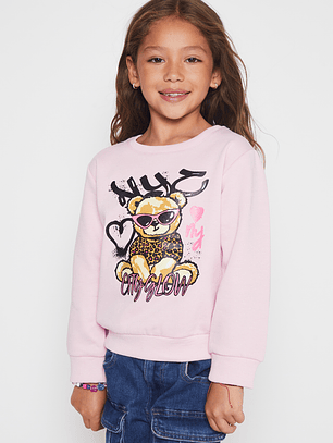 Polerón Graffiti Niña Rosado Familyshop