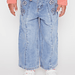 Jeans Wide Leg Flores Niña Azul Familyshop - Miniatura 1