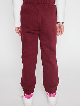Pantalón Buzo Lazo Niña Burdeo Familyshop