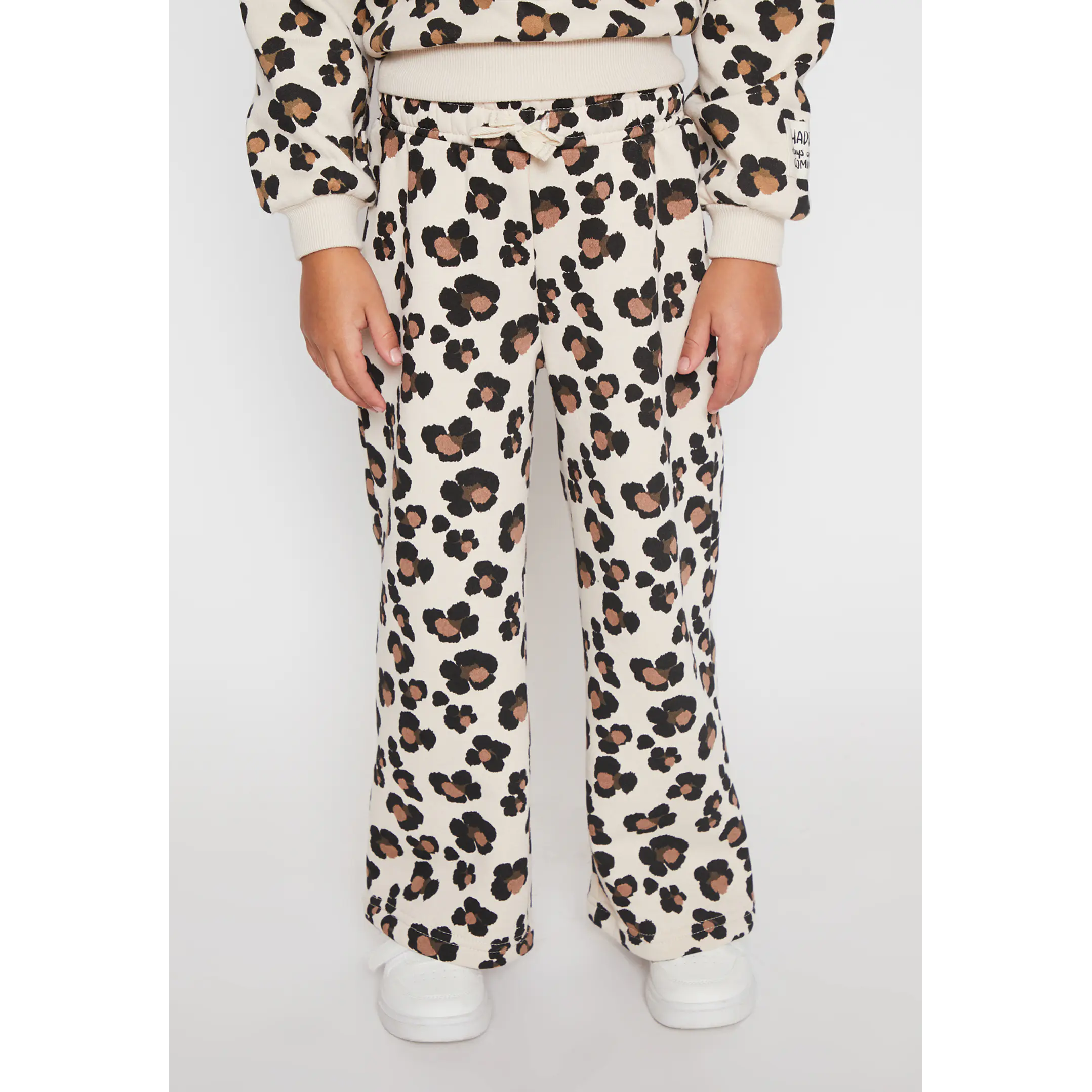 Pantalón Buzo Wide Leg Niña Beige Familyshop 1