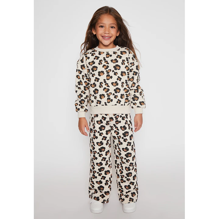 Pantalón Buzo Wide Leg Niña Beige Familyshop 3