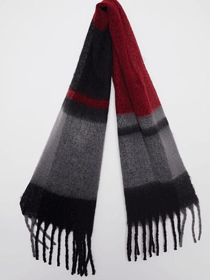 Bufanda Cuadros Hombre Rojo Familyshop