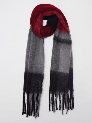 Bufanda Cuadros Hombre Rojo Familyshop