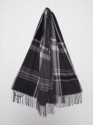 Bufanda Cuadros Hombre Gris Familyshop