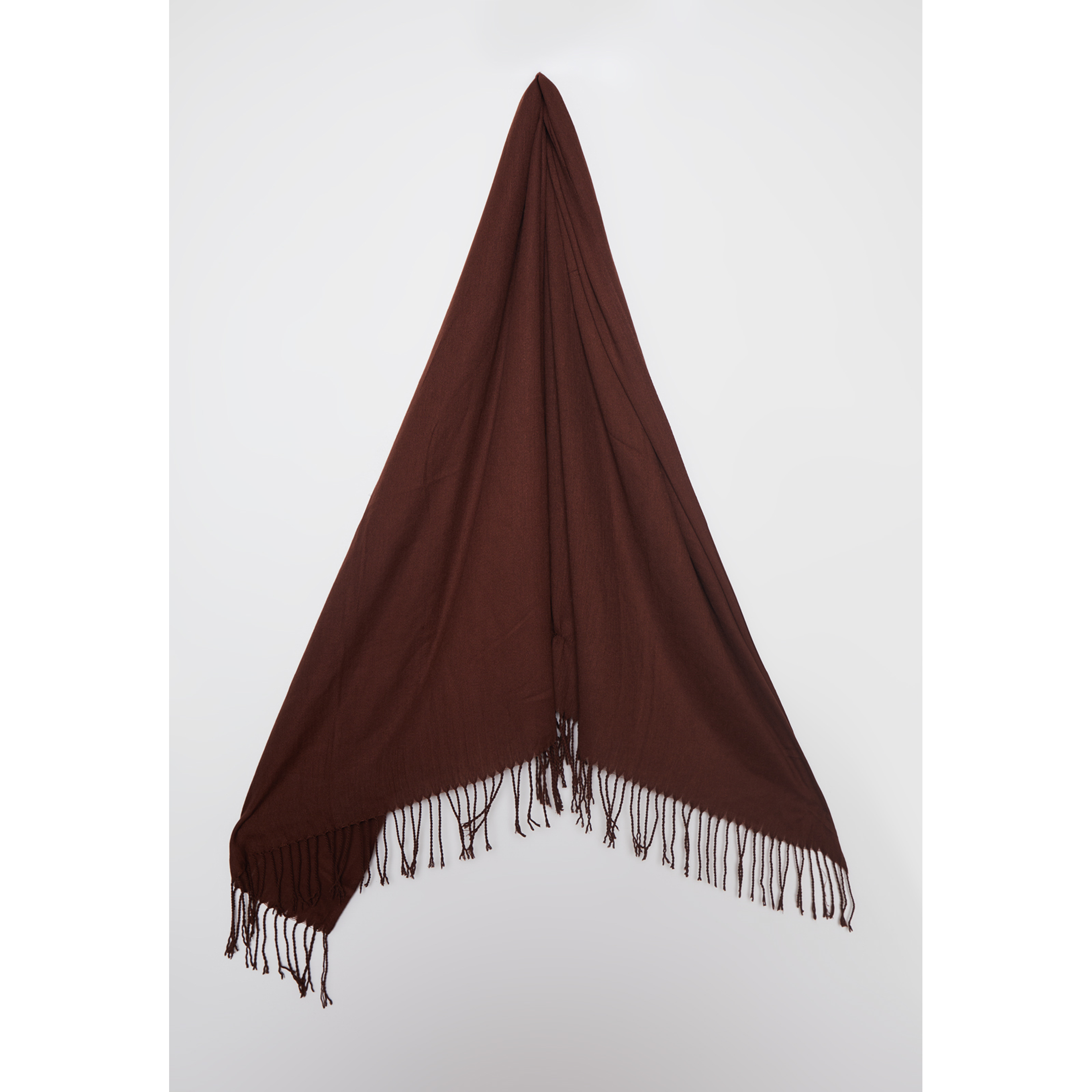 Bufanda Pañuelo Flecos Mujer Café Familyshop 2