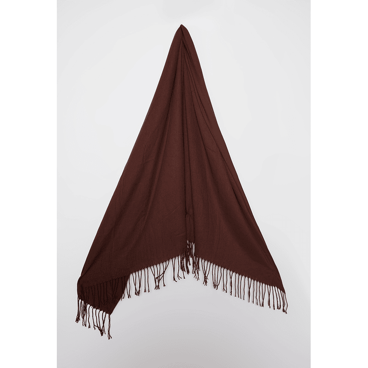 Bufanda Pañuelo Flecos Mujer Café Familyshop 2