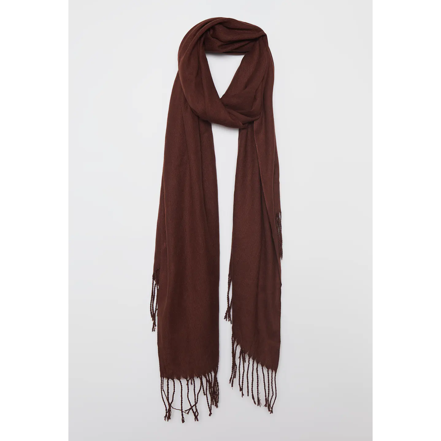Bufanda Pañuelo Flecos Mujer Café Familyshop 1