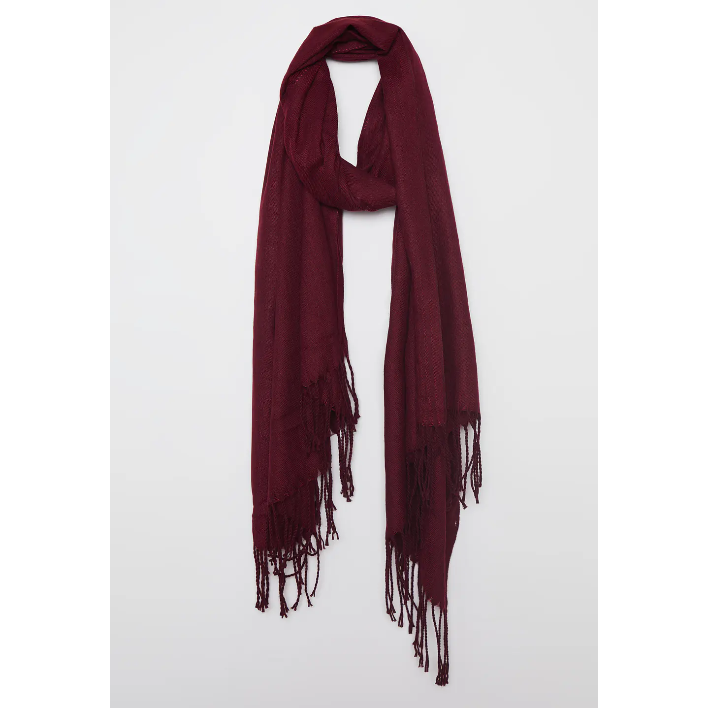 Bufanda Pañuelo Flecos Mujer Burdeo Familyshop 1