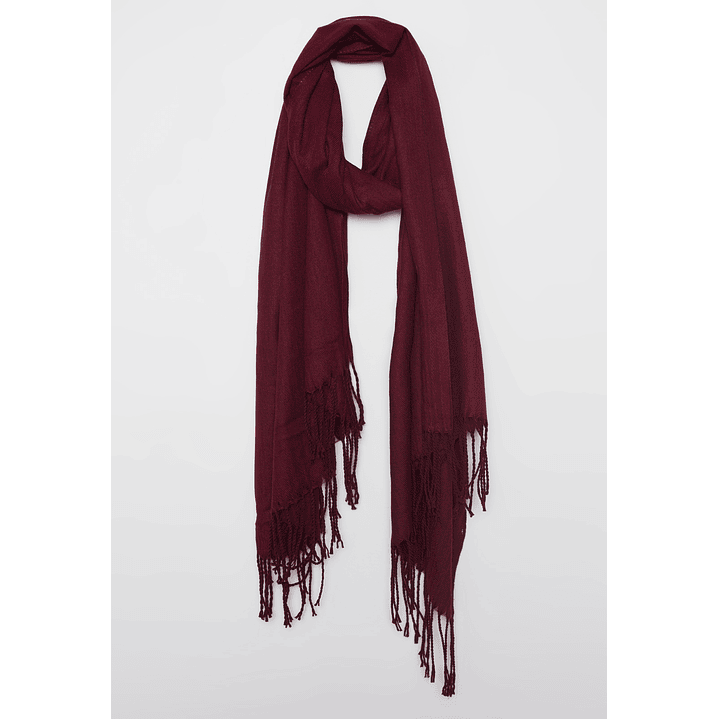 Bufanda Pañuelo Flecos Mujer Burdeo Familyshop 1