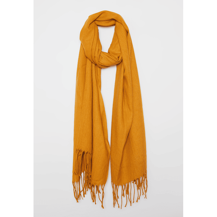Bufanda Pañuelo Flecos Mujer Mostaza Familyshop 1