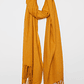 Bufanda Pañuelo Flecos Mujer Mostaza Familyshop - Miniatura 1