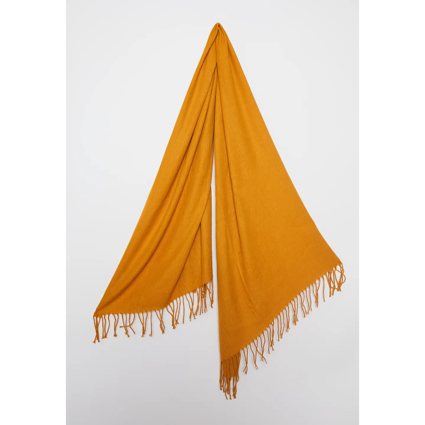 Bufanda Pañuelo Flecos Mujer Mostaza Familyshop 2