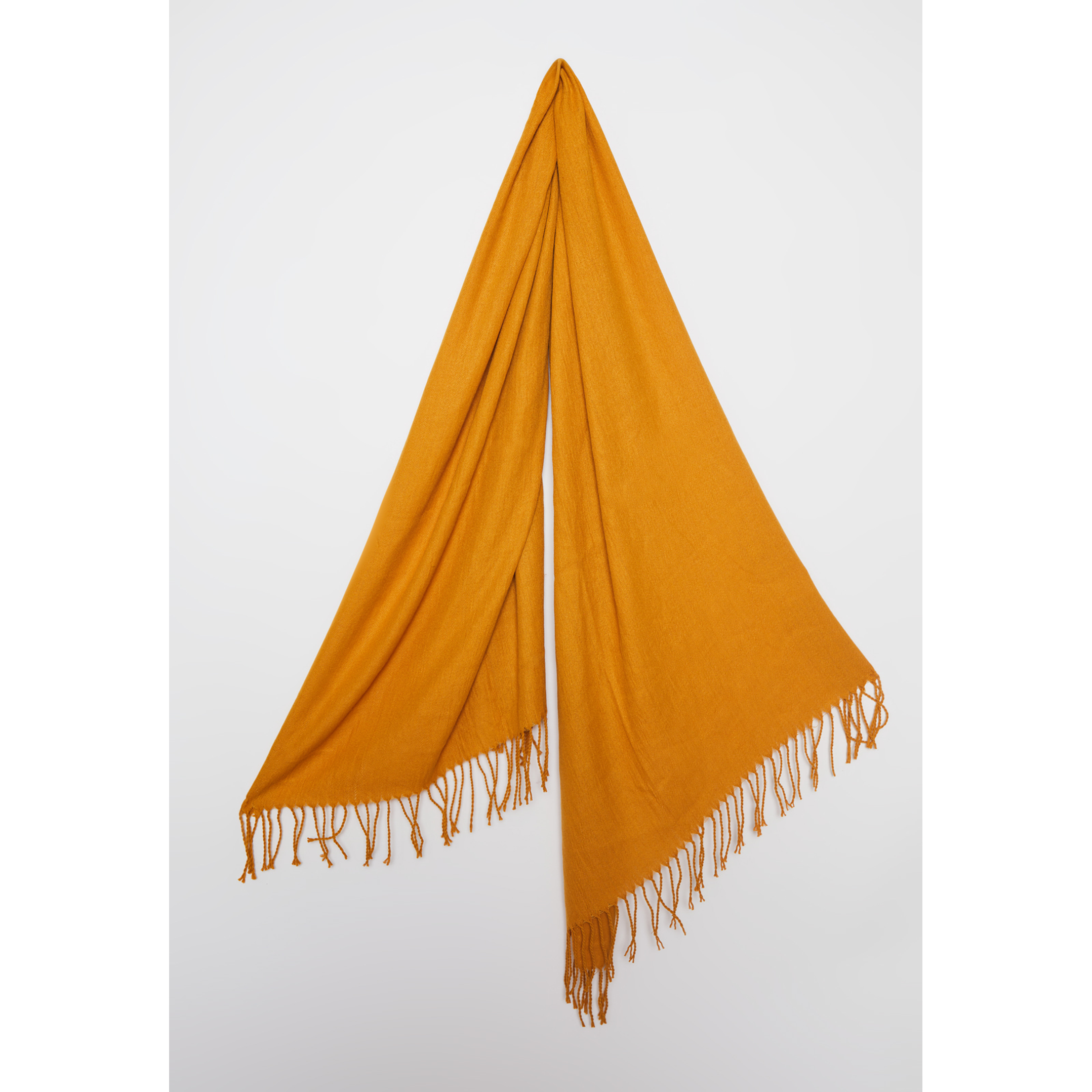 Bufanda Pañuelo Flecos Mujer Mostaza Familyshop 2