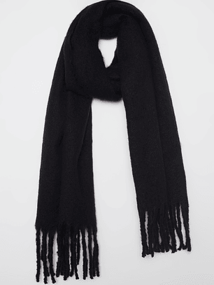 Bufanda Liso Mujer Negro Familyshop