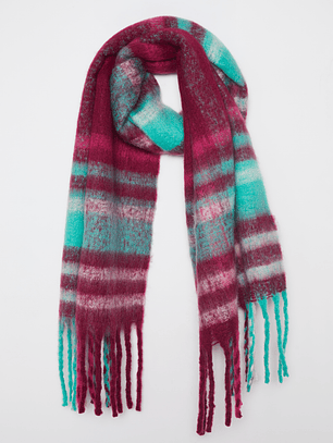 Bufanda Escocesa Mujer Fucsia Familyshop